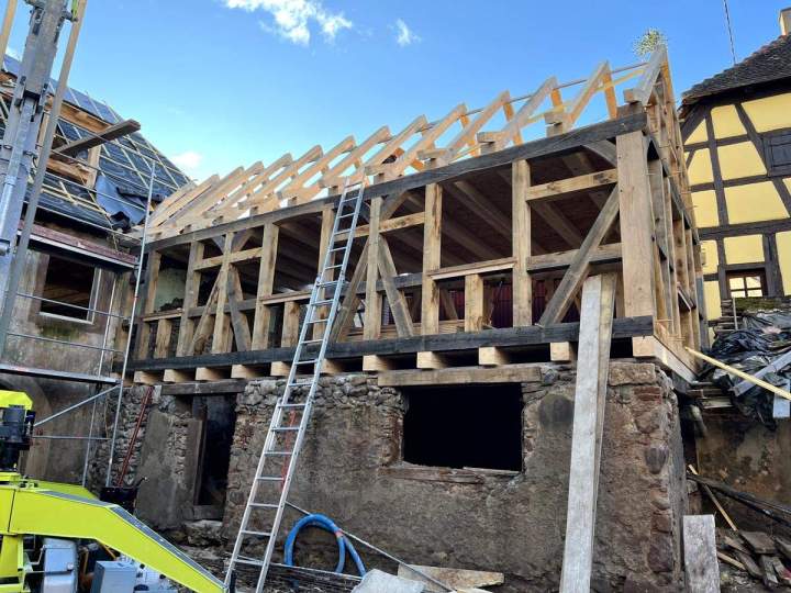 Charpente traditionnelle en bois Duttlenheim