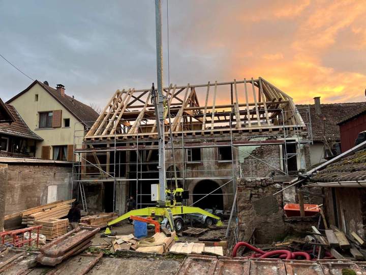 Charpente traditionnelle en bois Duttlenheim
