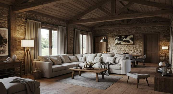 un cachet rustique moderne